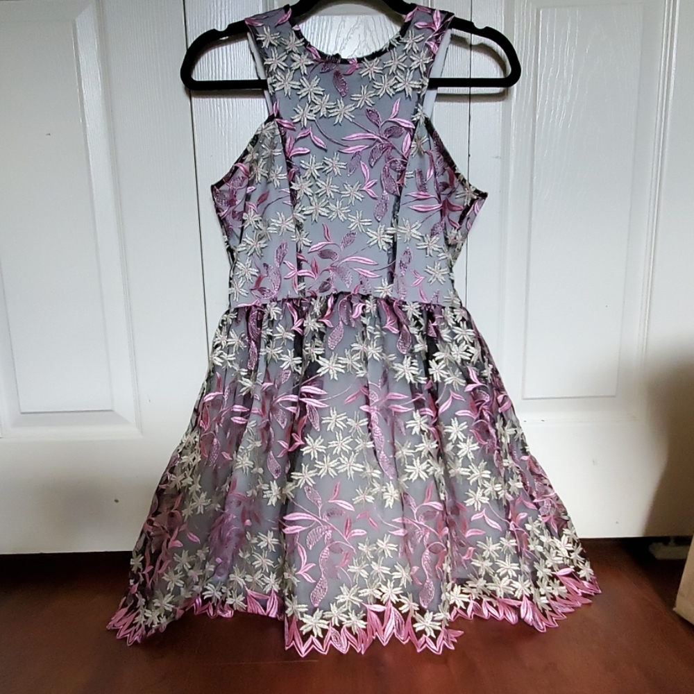 Embroidered 'Miss Behave Girls' kids dress Size 14